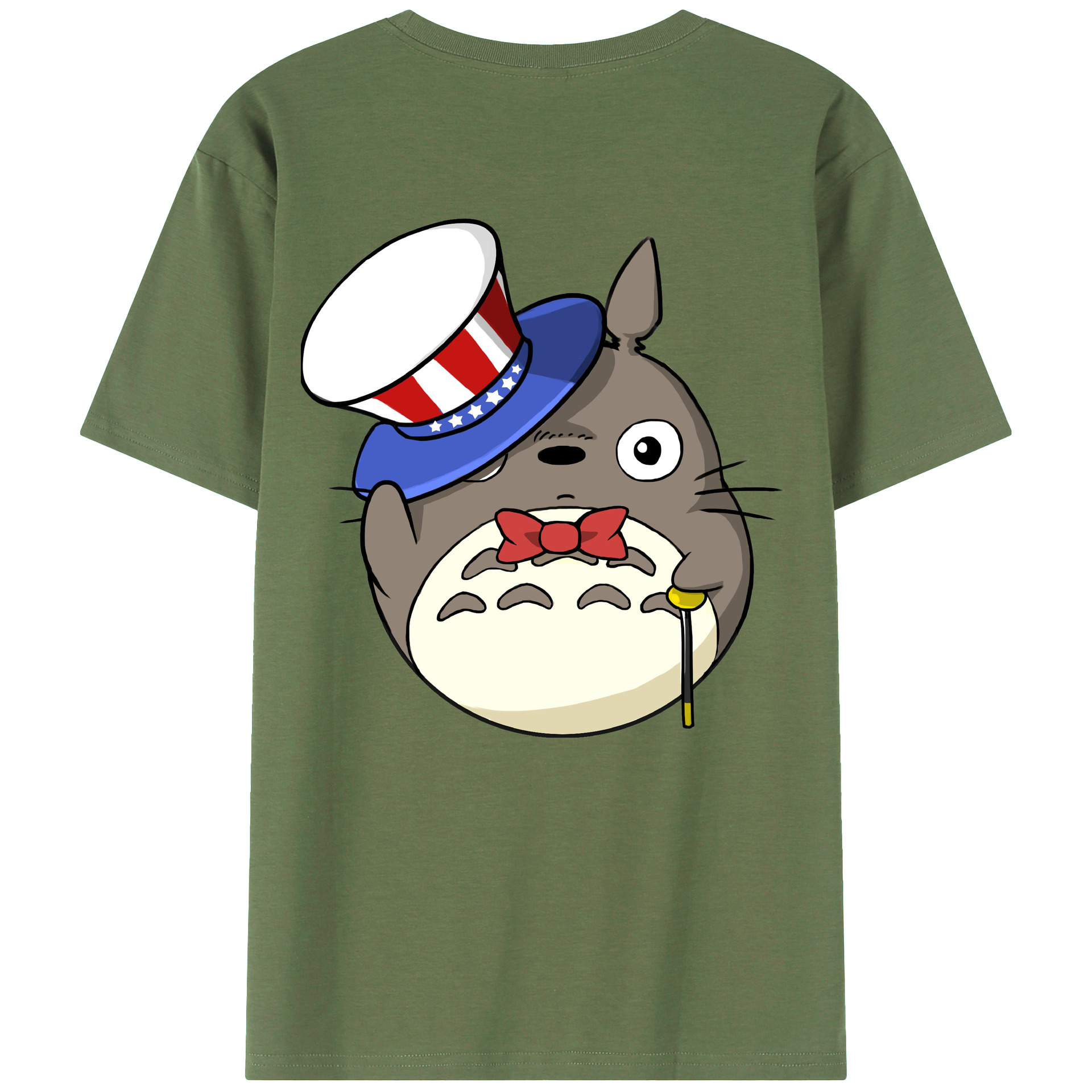 （画像用） となりのトトロ 草壁メイ 草壁サツキ My Neighbor Totoro Satsuki Kusakabe Mei Kusakabe 綿100％ メンズ半袖Tシャツ（バックプリント） 通気性